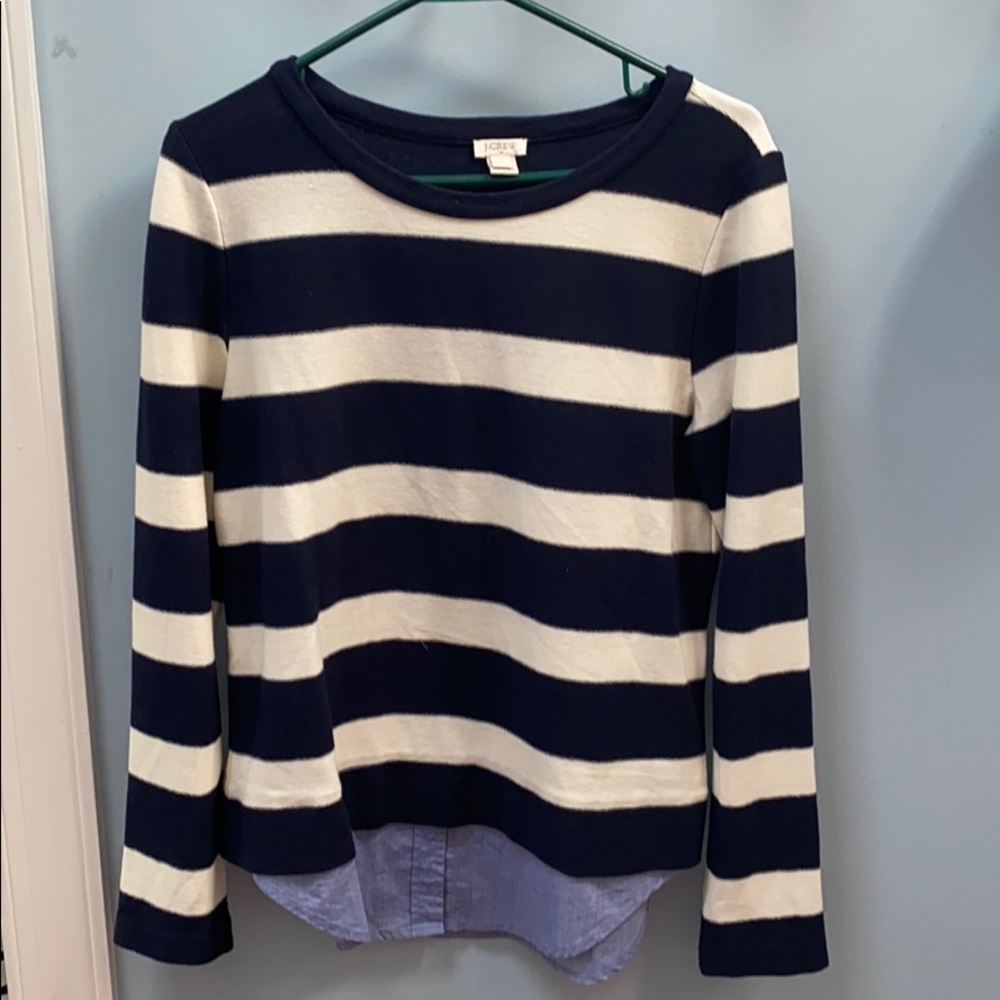NWOT JCrew Factory Mixed Media Sweater